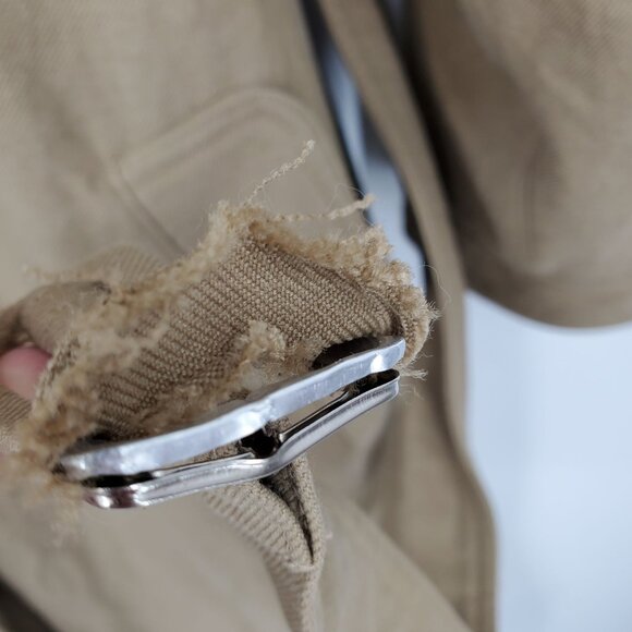 Gore Tex by Apparel Technologies Belted Long Women's Khaki Trench Jacket Coat 10 - Picture 14 of 16